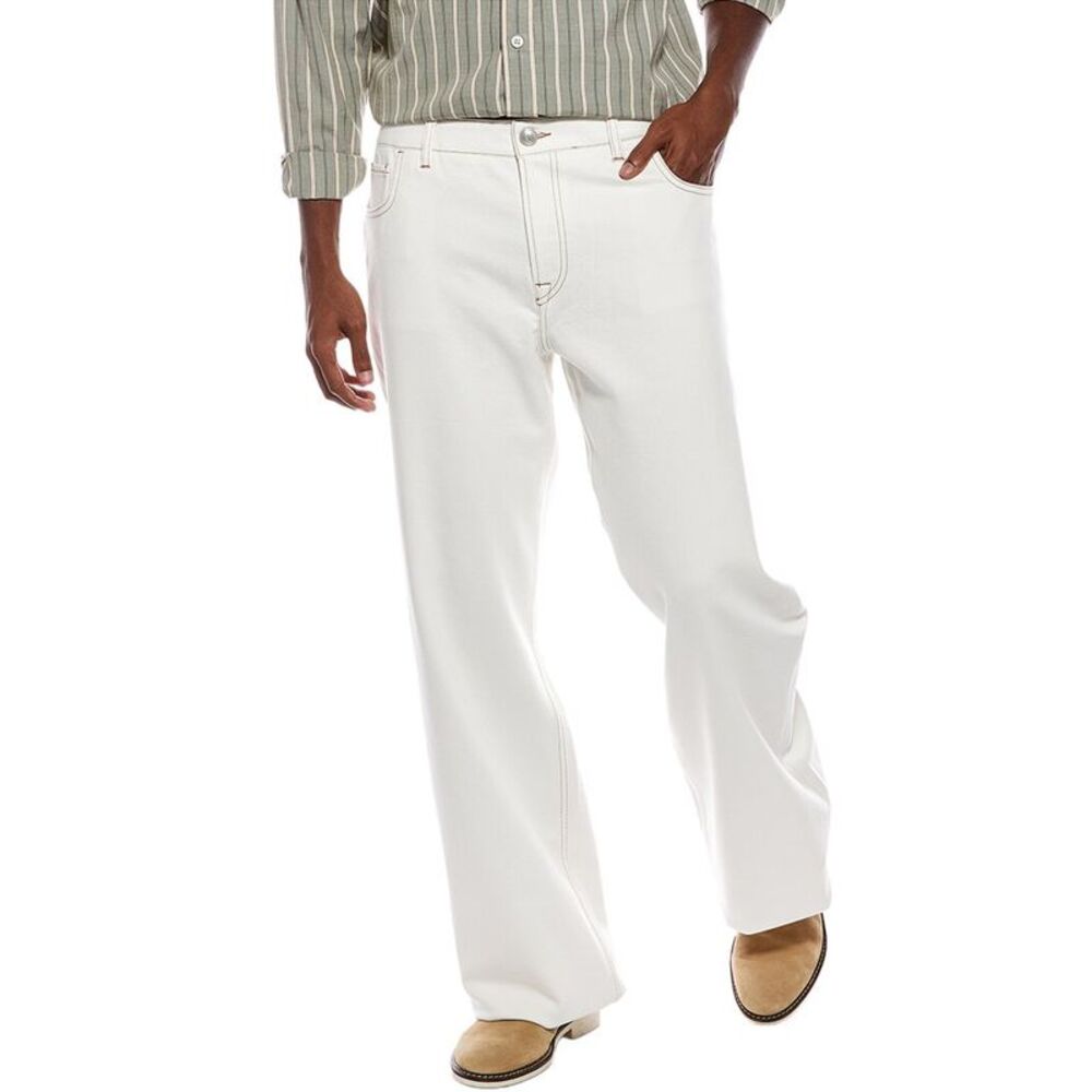 Isaia Mens  Denim Trouser, White
